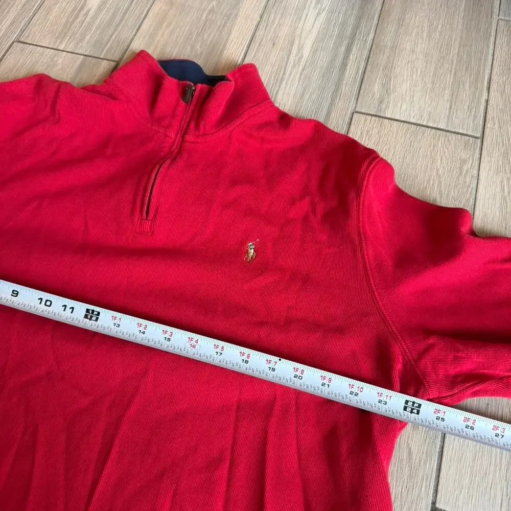 Polo by Ralph Lauren Estate Rib Quarter Zip Sweatshirt - Size XL